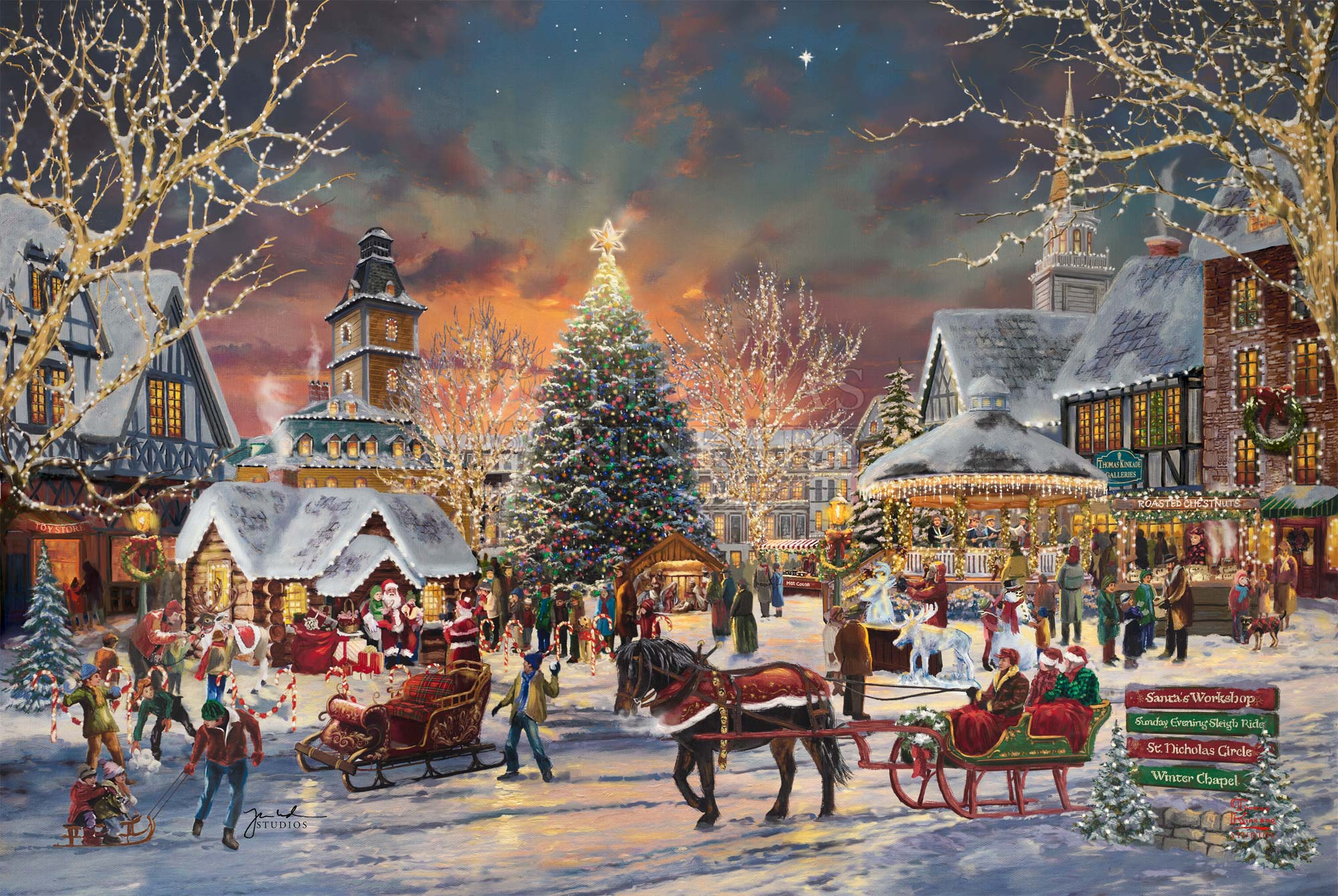 The Christmas Festival - Limited Edition Canvas - Image 17
