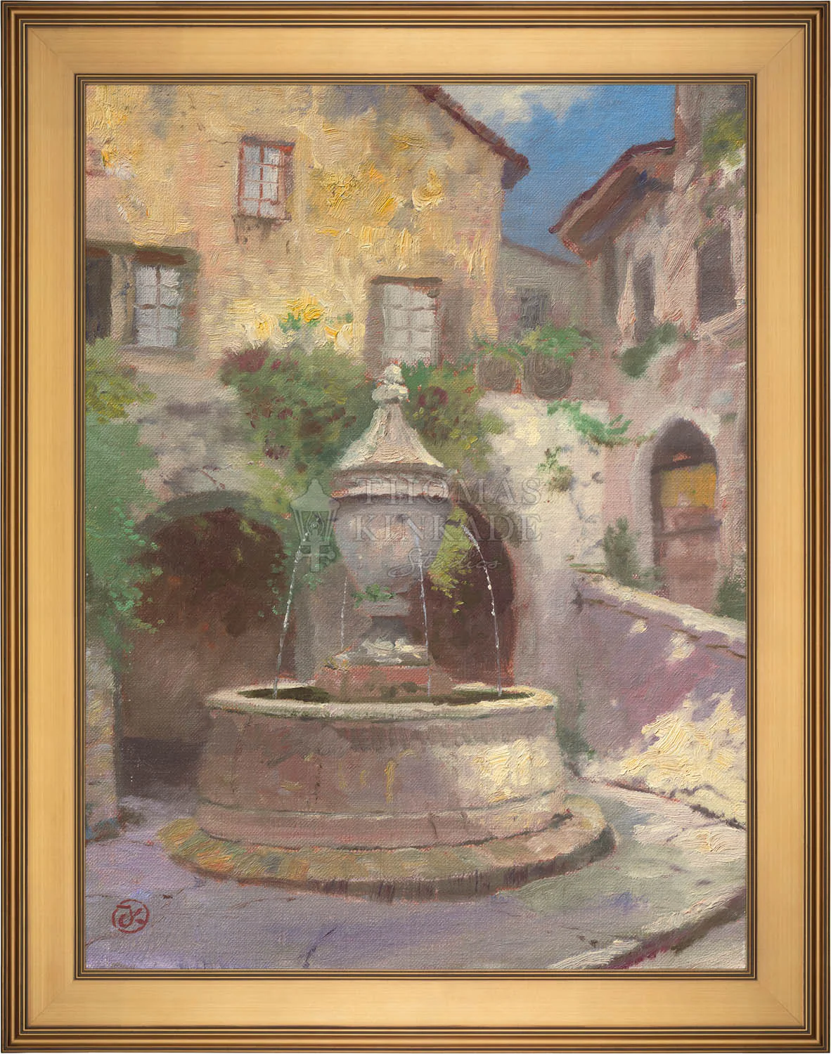 Tuscan Village Fountain - Limited Edition Canvas - Image 15