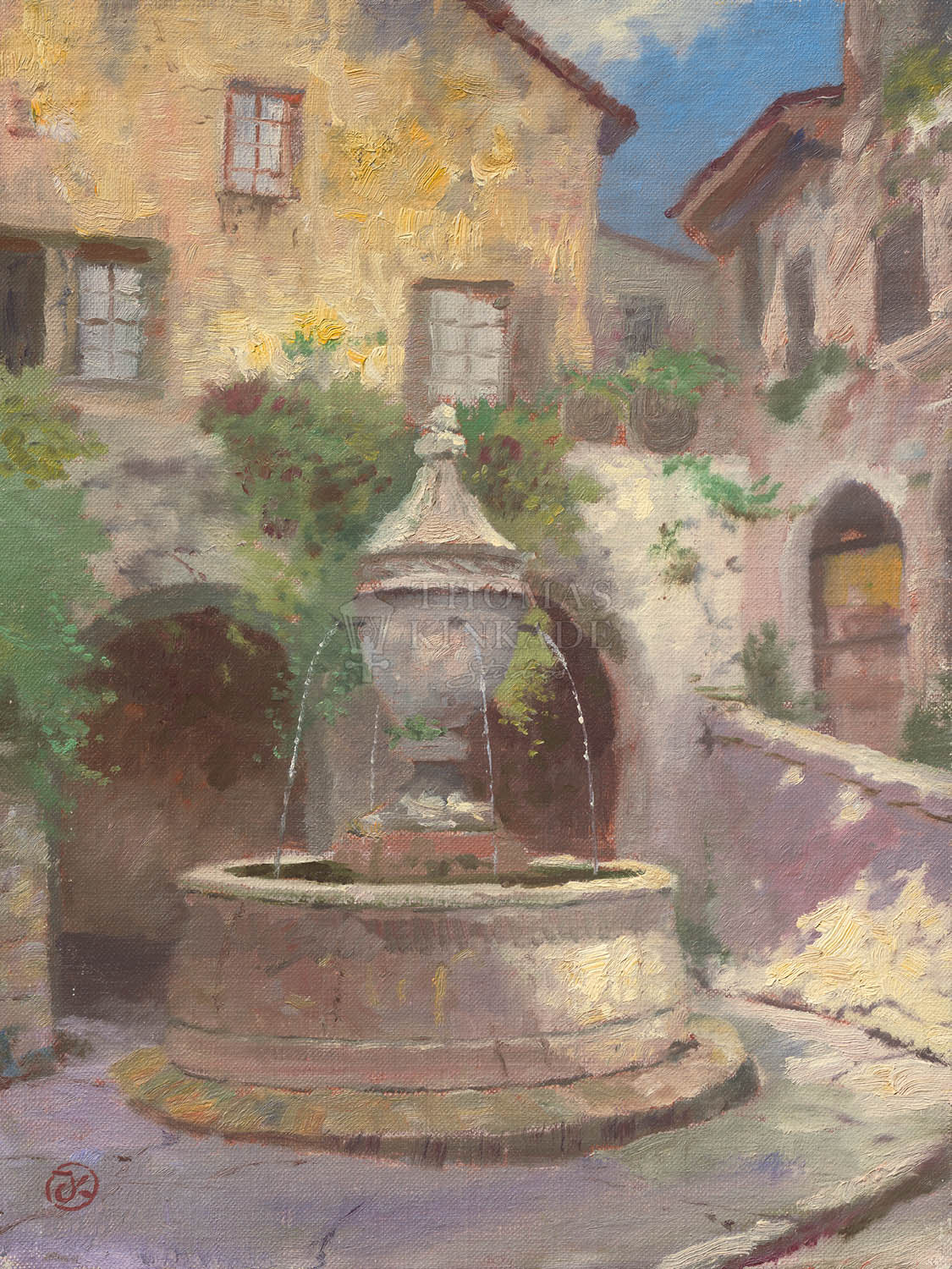 Tuscan Village Fountain - Limited Edition Canvas - Image 17