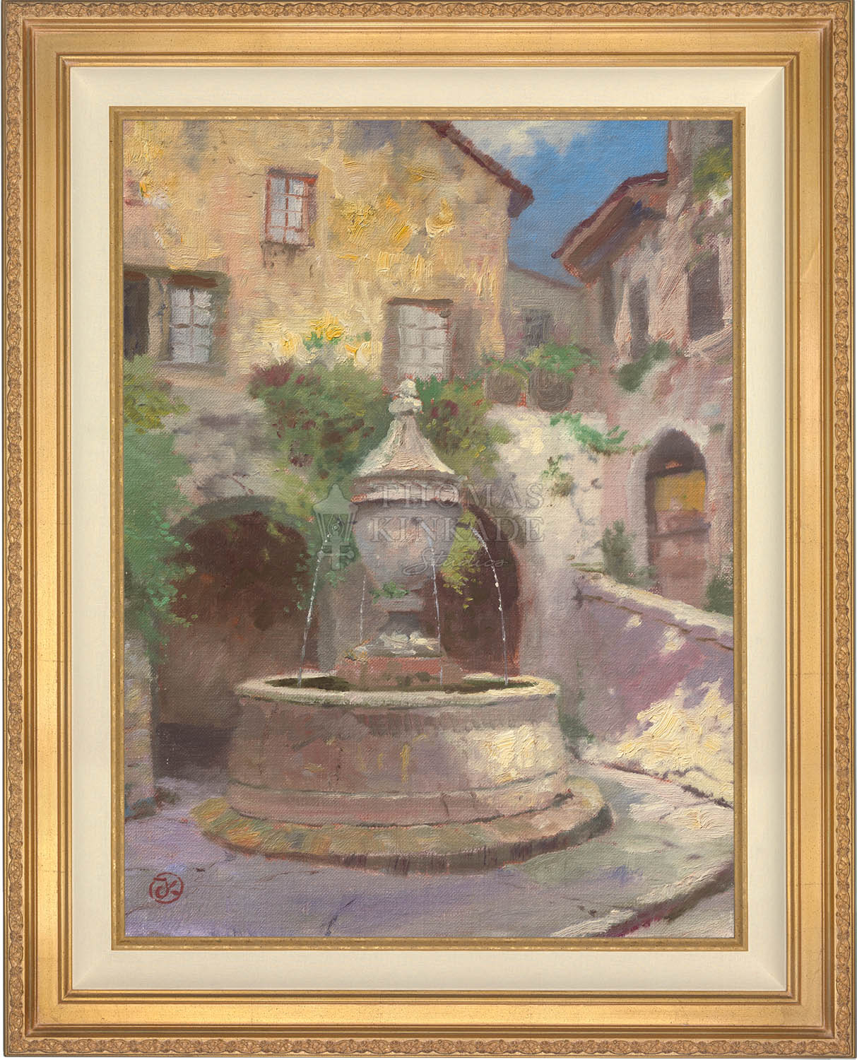 Tuscan Village Fountain - Limited Edition Canvas - Image 2
