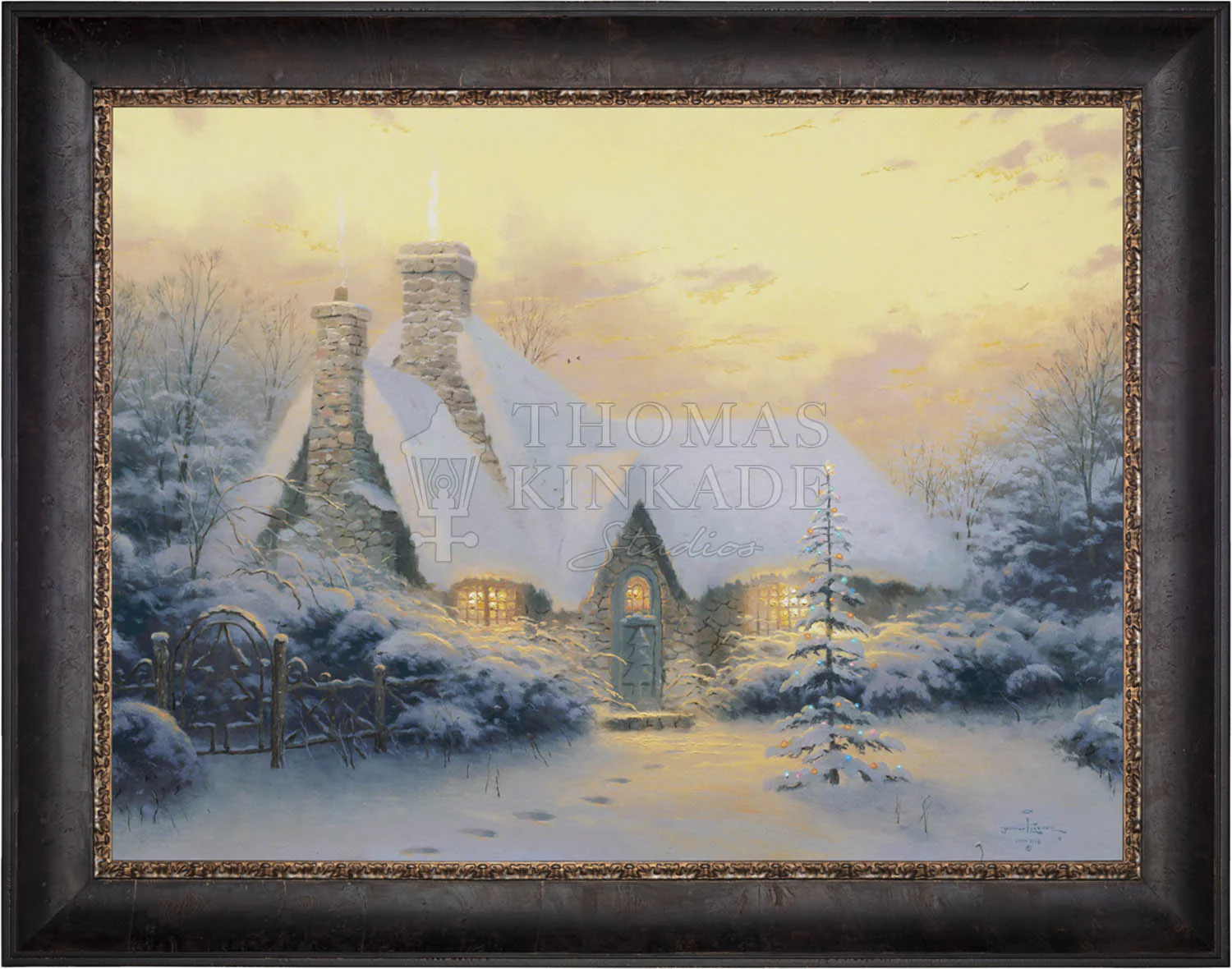 Christmas Tree Cottage - Limited Edition Canvas - Image 5